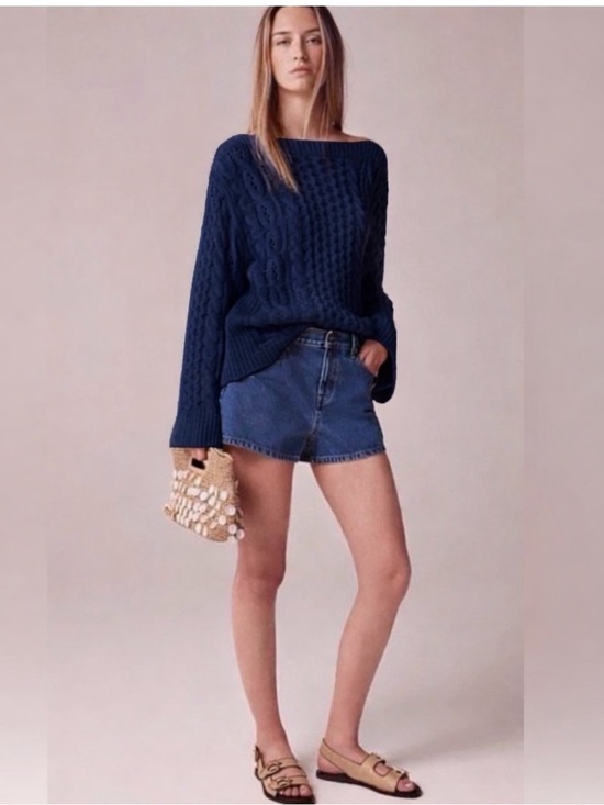 J. Crew Sweaters - J. Crew Spring Street Cashmere Edit Relaxed Cable knit pullover sweater CK737 S
